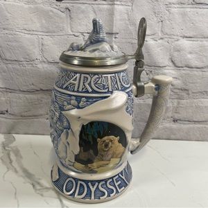 Stein Artic Odyssey Polar Bear Ocean Walrus 2001 Vintage Avon Beer Stein